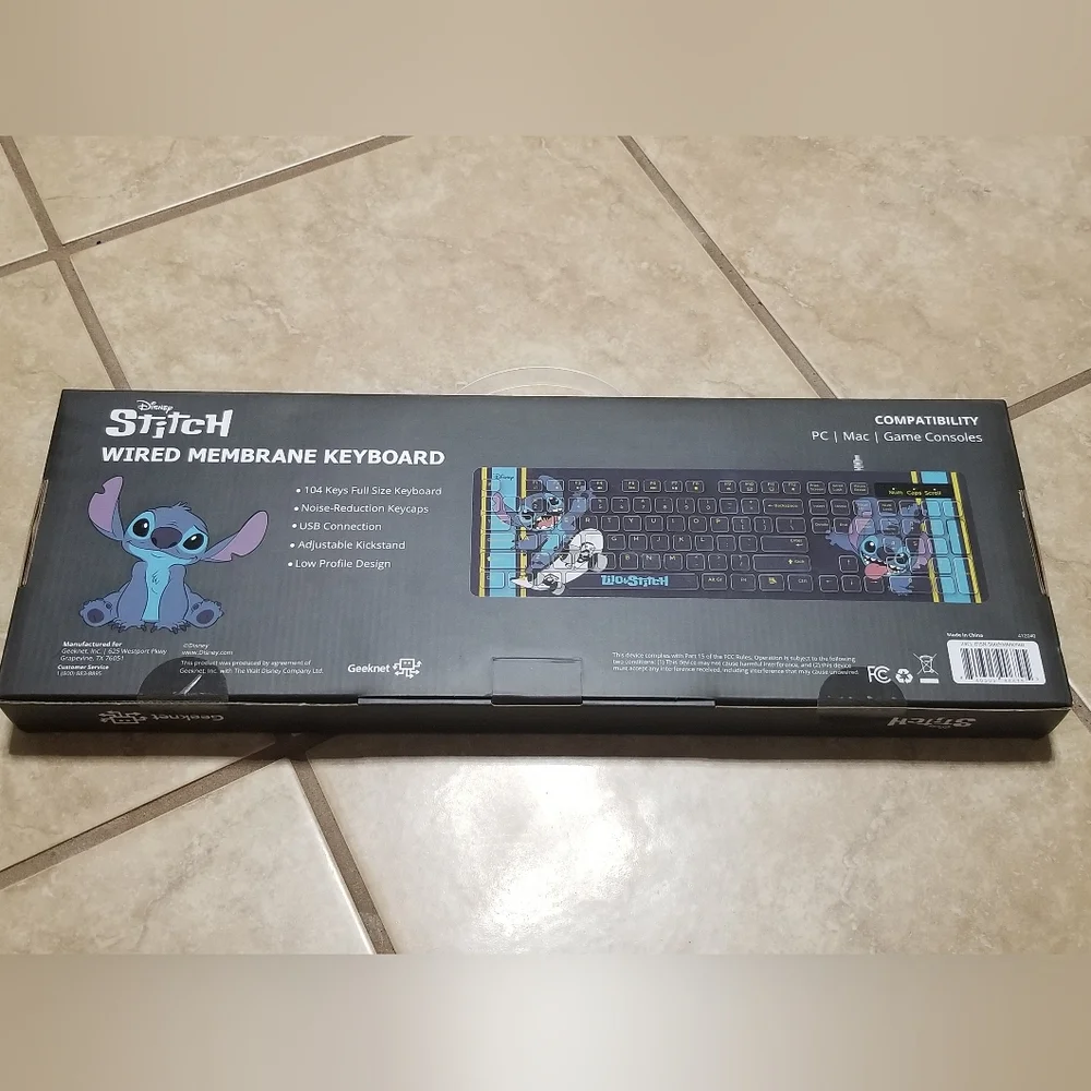 Geeknet Disney Stitch Wired Membrane Keyboard